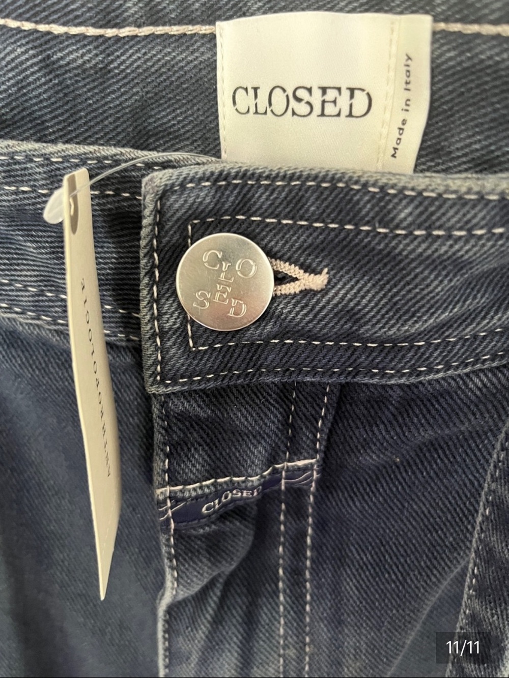 CLOSED Blue Jeans with Self-Tie Belt - Picture 7 of 10